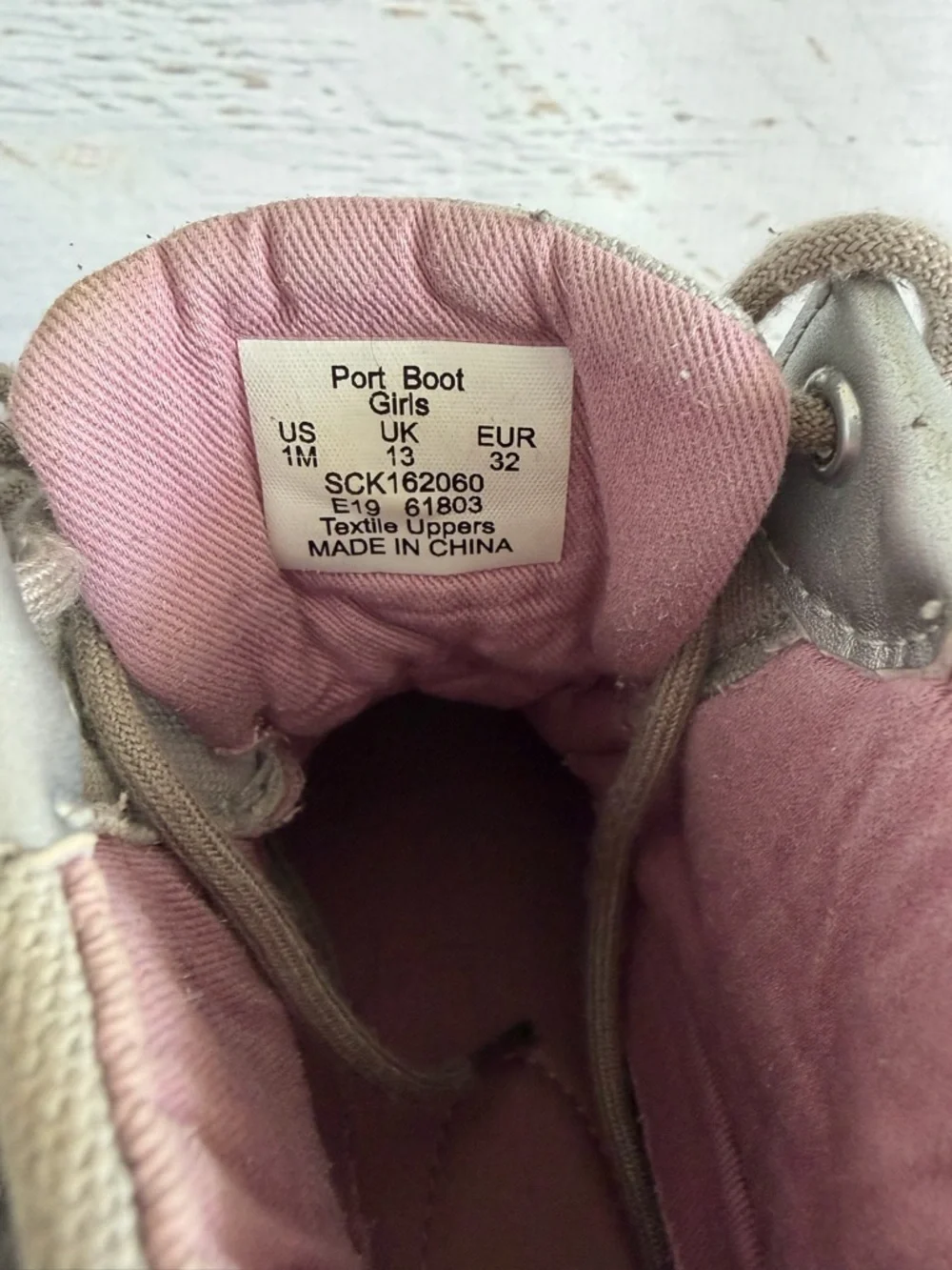 Sperry Port Pink and Grey Duck Boots